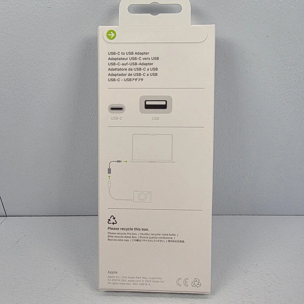 Apple USB C to‎ USB Adapter Model MW5L3AM A Genuine New Sealed A1632